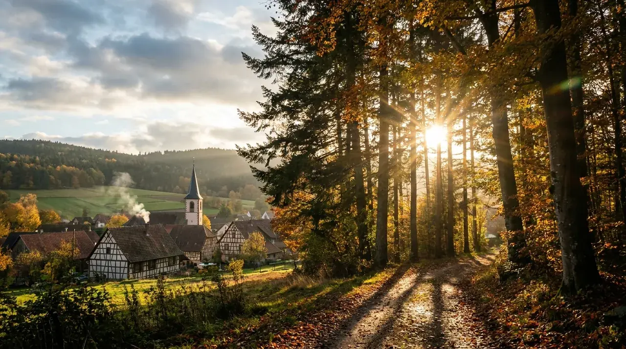 Environnement préservé autour de Lauw, à proximité des forêts vosgiennes
