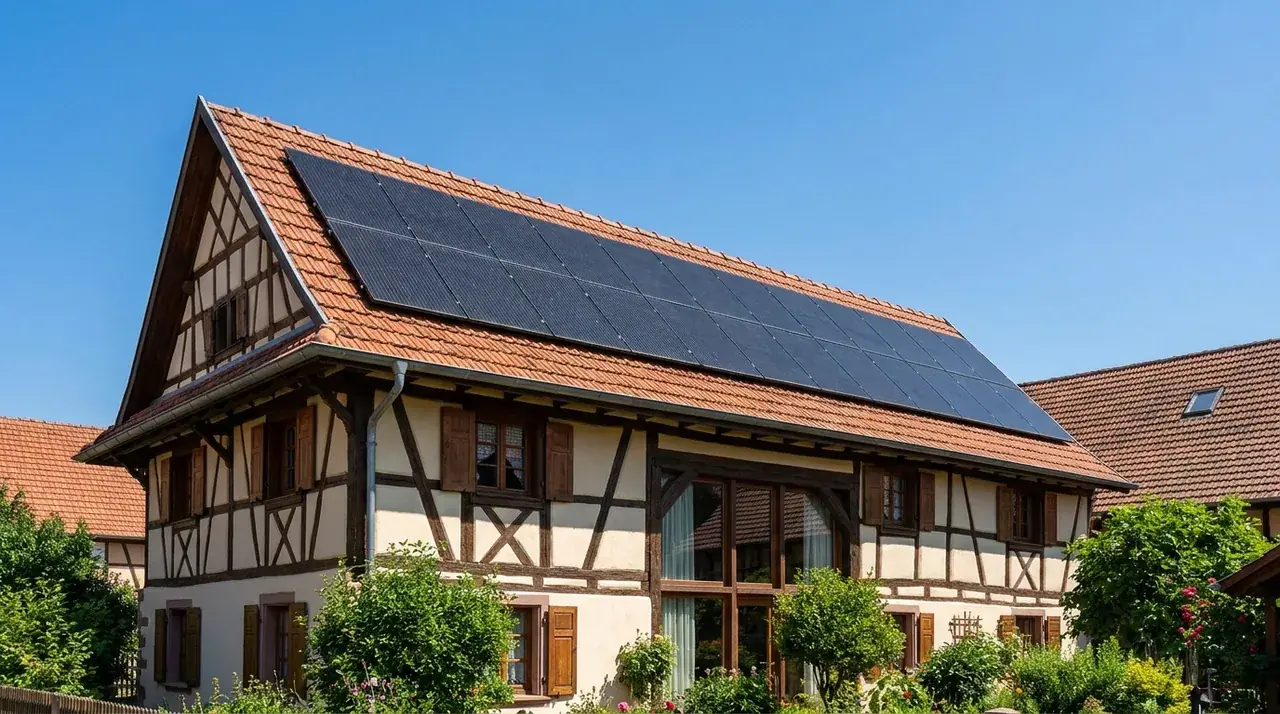 Toiture entièrement dégagée à Soppe-le-Bas, idéale pour le photovoltaïque